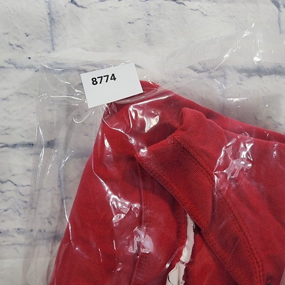 101 Dalmatians SIZE XL Embroidered  Shirt Red Henley Disney Mickey Inc VINTAGE - Picture 12 of 12